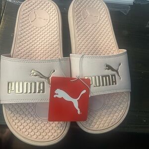 Puma Pink and Gold Slides